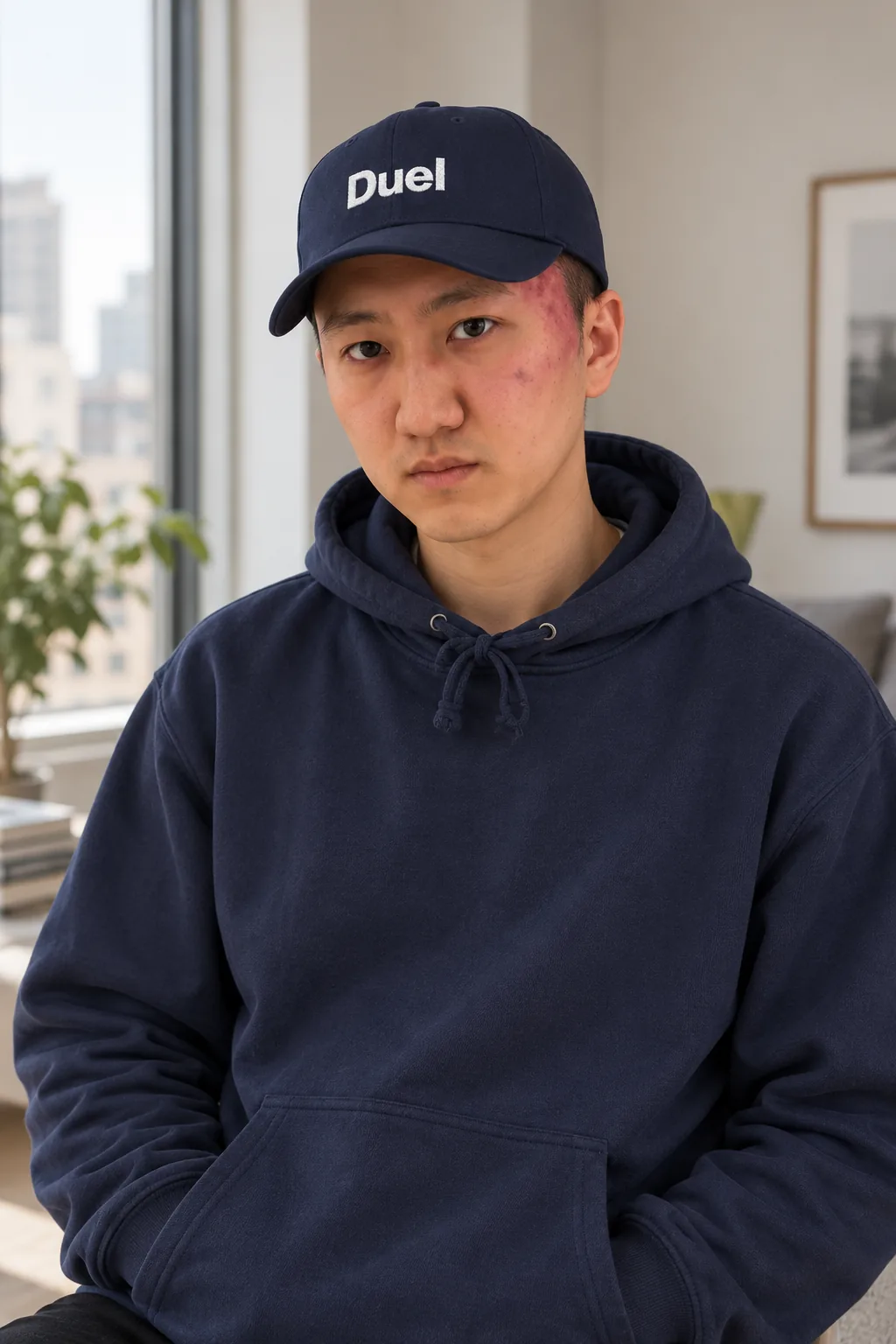 Duel Cap, worn — model front