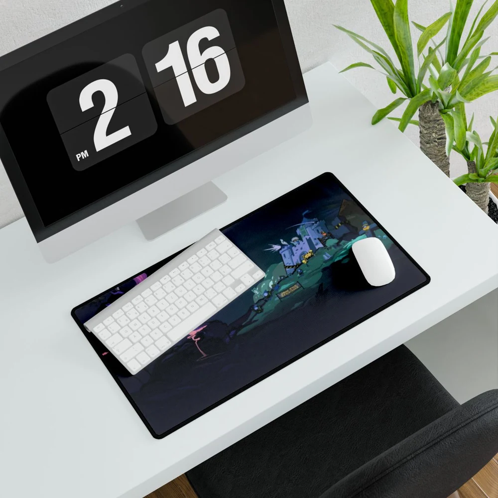 Duel Castle Deskmat on a desk