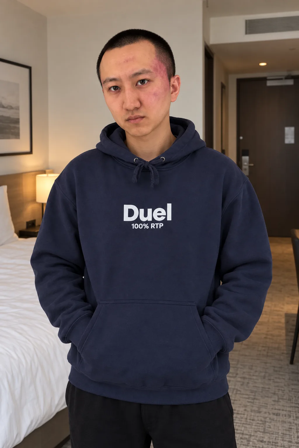 Duel Hoodie, worn — model front