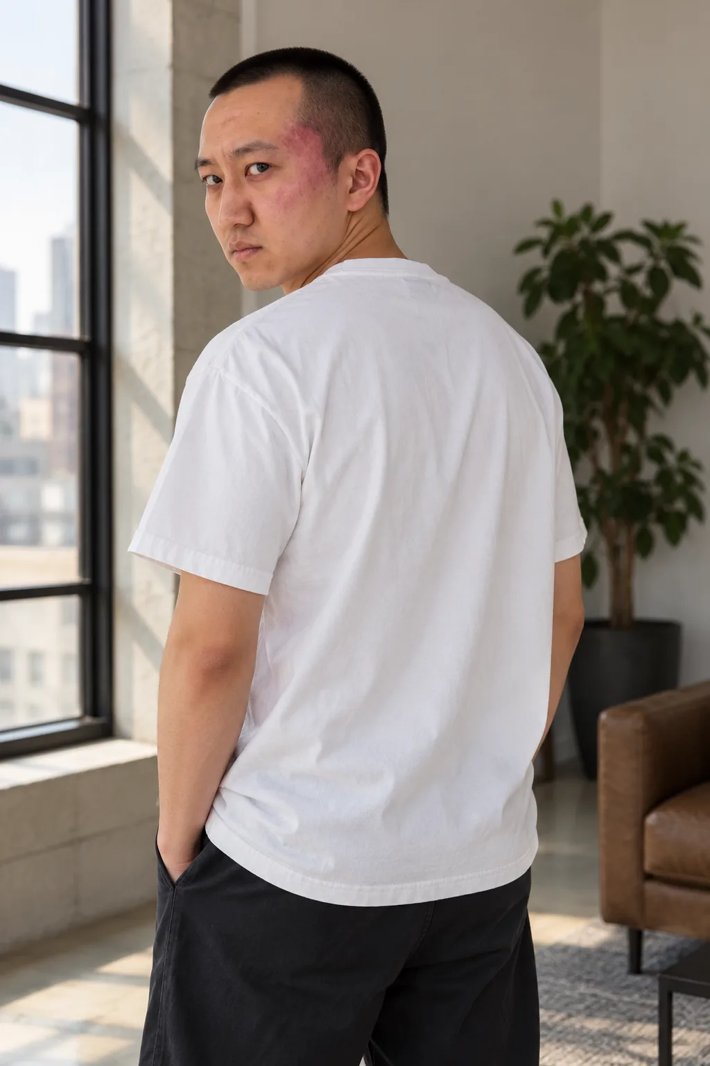 Duel Polo, worn — model back