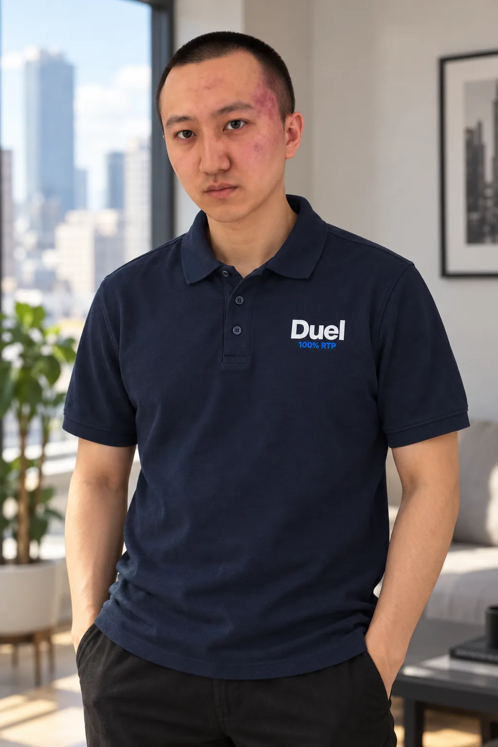 Duel Polo, worn — model front